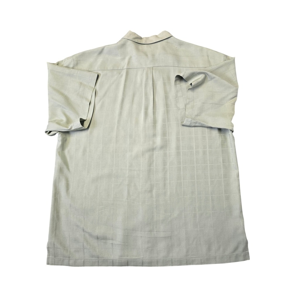 Tommy Bahama 100% Silk Button Up Shirt Mens XL Green Short Sleeve Camp Casual - Picture 11 of 11